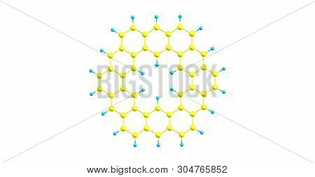 Kekulene Molecular Structure Isolated On White