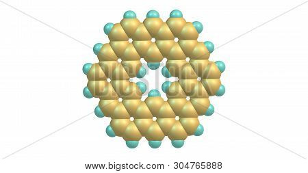 Kekulene Molecular Structure Isolated On White