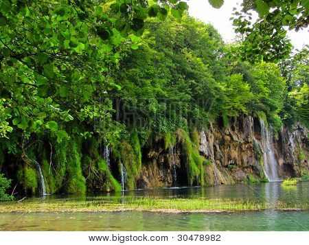 Small waterfalls in Plitvice Lakes