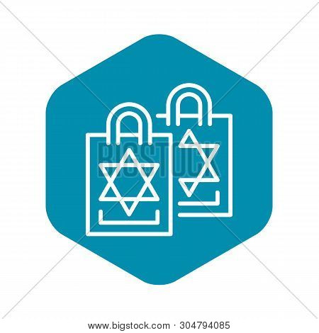 Jewish Pack Icon. Outline Jewish Pack Vector Icon For Web Design Isolated On White Background