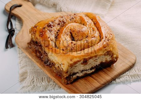 Cinnamon Rolls With Cheese Baked And Ready To Eat. Golfeados Typical Dessert In Venezuela.