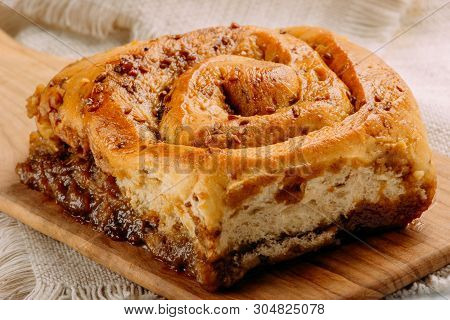 Cinnamon Rolls With Cheese Baked And Ready To Eat. Golfeados Typical Dessert In Venezuela.