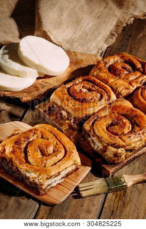 Golfeados With Cheese Baked And Ready To Eat. Golfeados Typical Dessert In Venezuela.