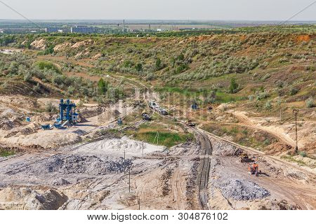 Kaolin Quarry At Tavria Steppe
