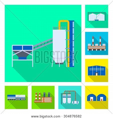 Isolated Object Of Architecture And Technology Logo. Set Of Architecture And Building Stock Symbol F