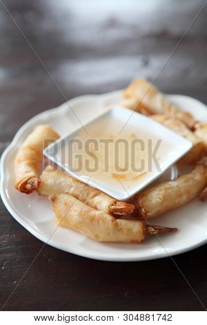 Fried Spring Roll Also Known As Egg Roll