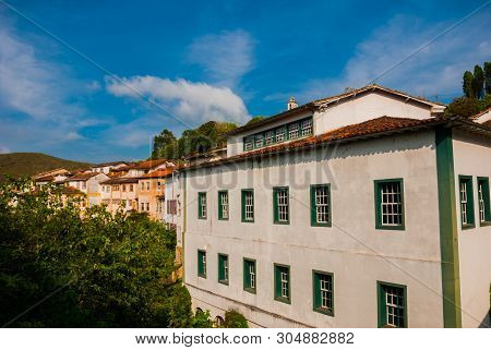 Ouro Preto, Minas Gerais, Brazil: View Of The Unesco World Heritage City Of Ouro Preto In Minas Gera