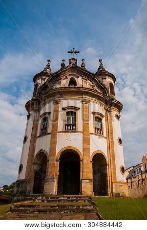Ouro Preto, Minas Gerais, Brazil: The Famous Church Of Saint Francis Of Assisi, A Rococo Catholic Ch