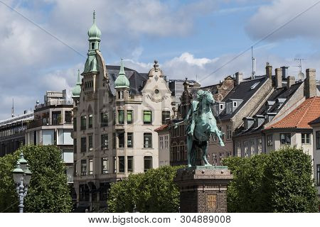 Absalon Statue In The Højbro Square In Copenhagen