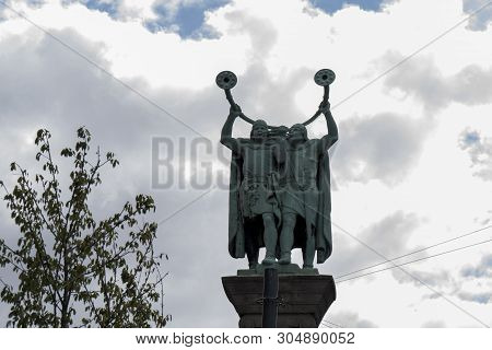 Lur Horn Players Statue, The Town Hall Square Of Copenhagen