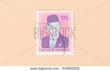 Indonesia - Circa 1980: A Stamp Printed In Indonesia Shows President Soekarno, Circa 1980