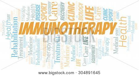 Immunotherapy Word Cloud. Wordcloud Made With Text Only.