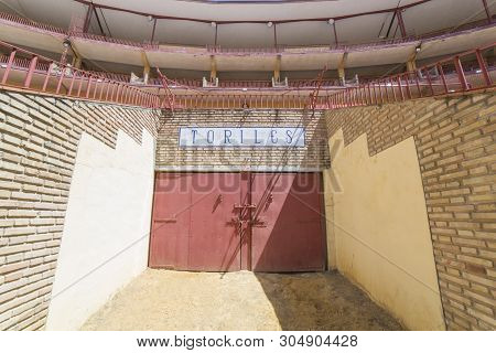 Cordoba, Spain - May 30th, 2019: Los Califas Bullring Cordoba, Spain. Toriles Gate