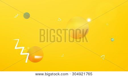 Crisp Space Fantasy. Background Texture, Smoot. Funny Colorific Illustration.  Yellow Colored Backgr