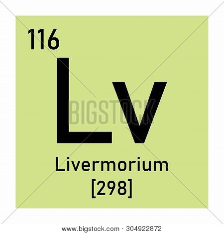 Illustration Of The Periodic Table Livermorium Chemical Symbol