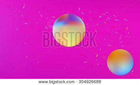 Cool Space Fantasy. Plain Colorific Illustration.  Background Texture, Smoot. Magneta Colored Backgr