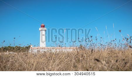 Architectural Detail Of The Corbeaux Marine Lighthouse In Yeu Island