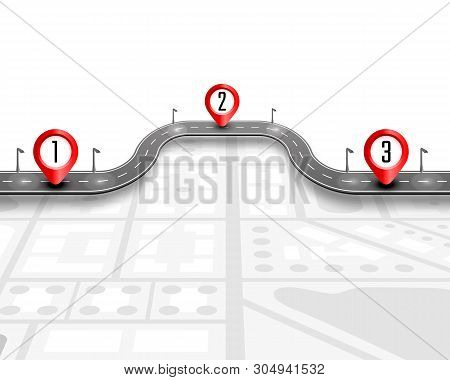 Paved Path On The Road Way Location Background.