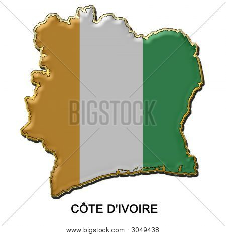 Cote Divoire metalen Pin Badge