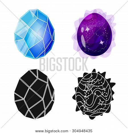 Vector Illustration Of Animal And Prehistoric Symbol. Set Of Animal And Cute  Stock Vector Illustrat