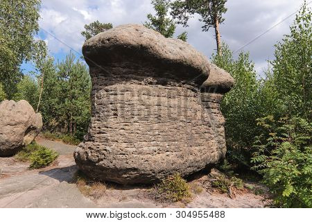 Rock Mushrooms - Bizarre Rock Formations, Broumov Walls, Pla Broumovsko, Czech Republic