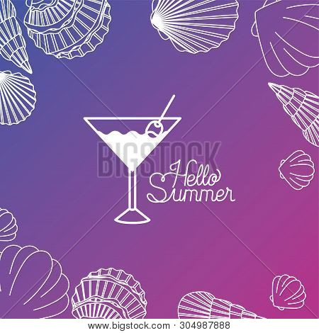 Hello Summer And Vacation Design, Beach Tropical Relaxation Outdoor Nature Tourism Island And Season