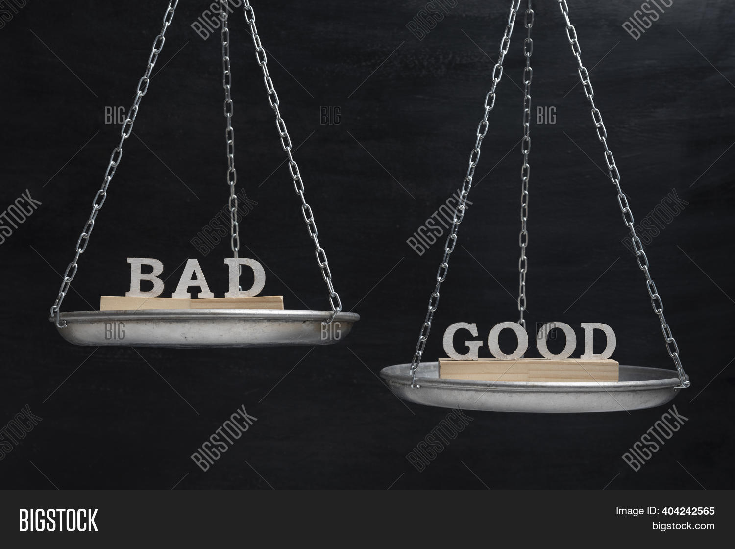 Words Bad Good Balance Image & Photo (Free Trial) Bigstock