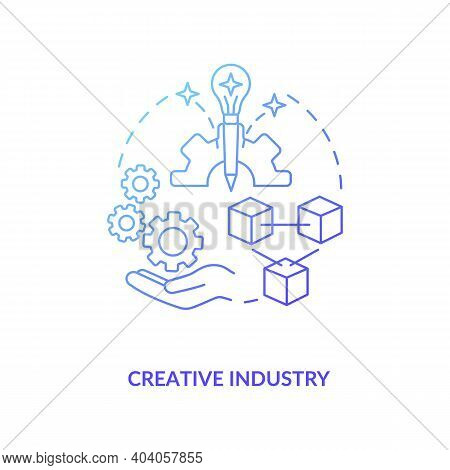 Creative Industry Concept Icon. Game Design Industry Benefits And Advantages. Exploitation Of Knowle