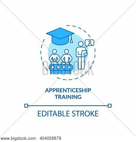 Apprenticeship Training Concept Icon. Staff Development Idea Thin Line Illustration. Practical Exper