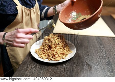 Chef Puts Chak-chak On Plate