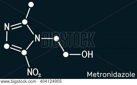 Metronidazole, Antiprotozoal Medication Molecule. It Is Antibiotic, Belonging To The Nitroimidazole 