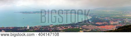 Panorama Of The Resort City Of Gelendzhik. The Kind With The Thin Cape. Gelendzhik Bay Is Visible In