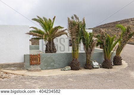 View Of The Chrysopigi, Small Orthodox Greek Church In The Mainland Of The Island Of Folegandros, Pa