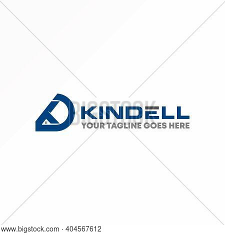 Dk Logo. Kd Font Design. Roof And Window Image. Dk Letter Abstract Concept. Can Be Used As Symbol As