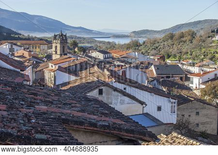 Banos De Montemayor Overview. Nice Village Of Ambroz Valley, Caceres, Extremadura, Spain