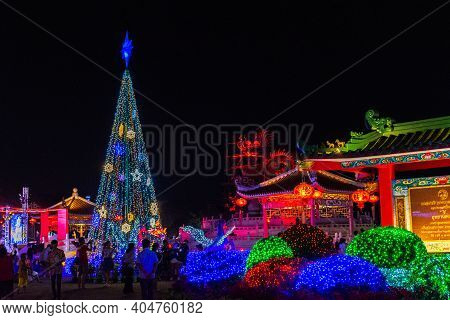 Nakhonsawan, Thailand - December 2018: Lantern Puppet Festival To Celebrate Chinese New Year, Where 