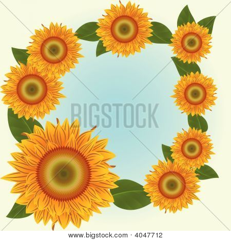 用抽象的向日葵背景