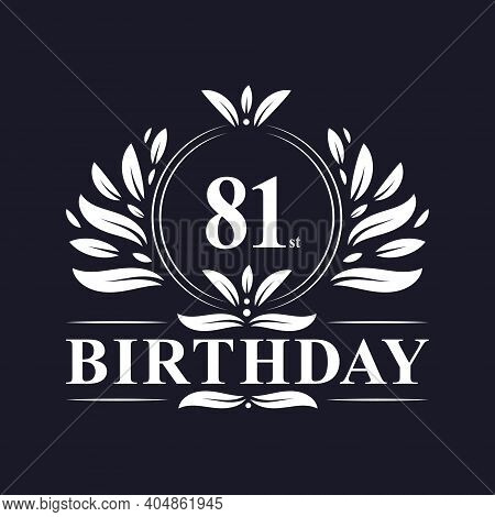 81 Years Birthday Logo, Luxury 81st Birthday Design Celebration.
