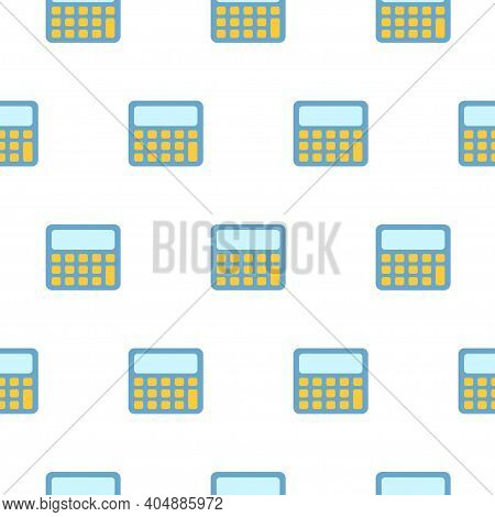 Pattern Of The Illustration Of The Calculator. Vector Illustration On A White Isolated Background. S