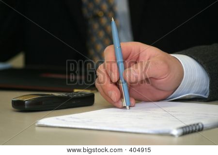 Business Meeting Closeup Hand