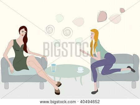 Ragazze in un caffè