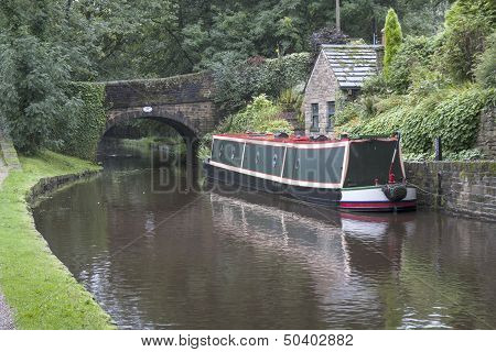 Barge On Huddersfield Canal