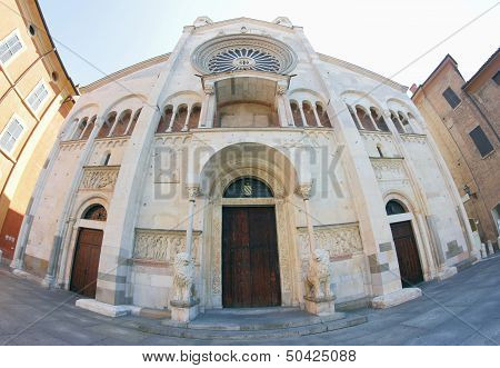 Duomo Exterior In Modena, Italy