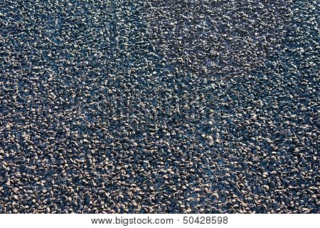 Macadam With Asphalt Background