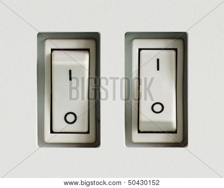 Two Power Switches Built Into Plastic Surface