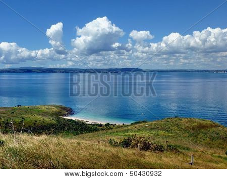 View From A Hill Onto The Sea