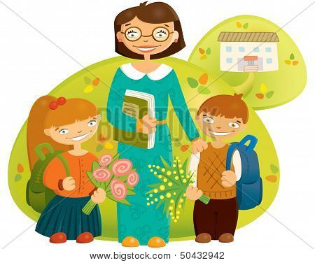 Teacher And Children