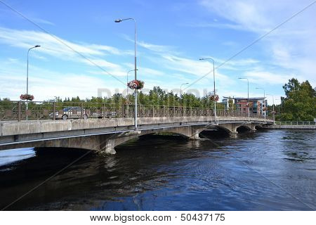 Bridge Over The River Vuoksa In Imatra