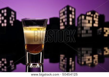B52 Shot In Cityscape Setting