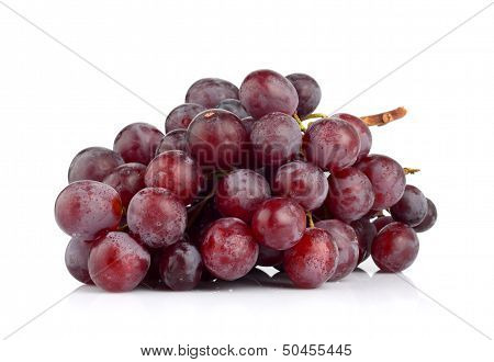Bunch of grapes isolated on white